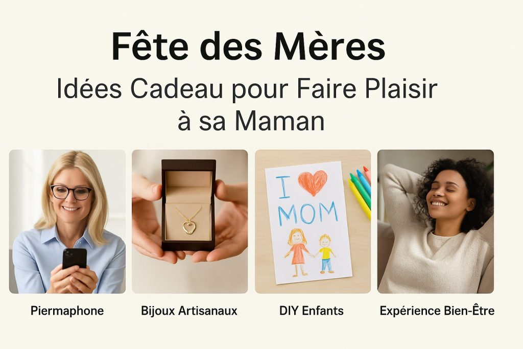Fête des Mères : idées cadeaux originales pour maman – smartphone, bijoux artisanaux, dessin d’enfant, moment bien-être