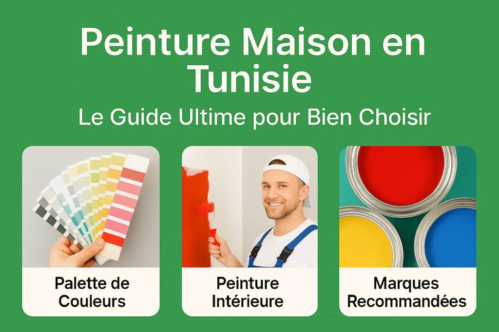 Guide peinture maison en Tunisie – palette de couleurs, peinture intérieure et marques recommandées