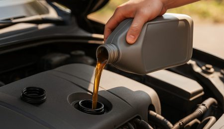 Changement d’huile moteur sur une voiture en Tunisie – étape d’entretien automobile simple et économique