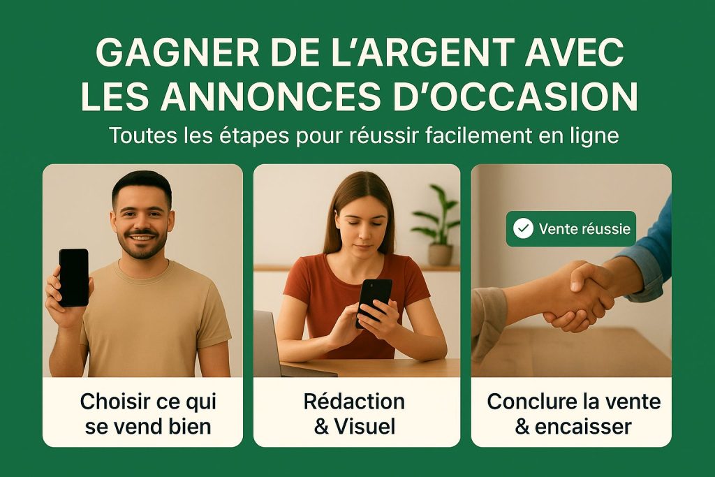 Gagner de l’argent avec les annonces d’occasion en ligne : choix du produit, rédaction de l’annonce, vente conclue