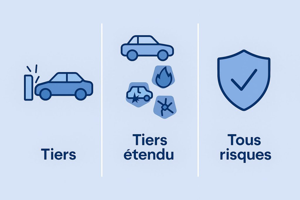 Comparaison visuelle entre différentes formules d’assurance pour voitures en Tunisie