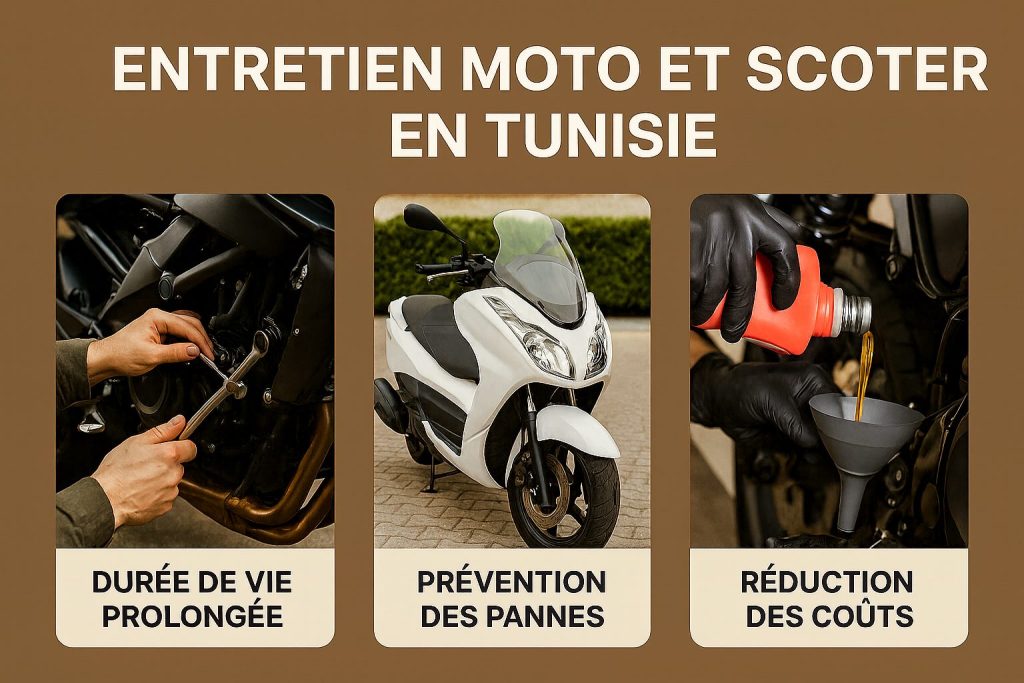 Entretien moto et scooter en Tunisie avec conseils pour prolonger la durée de vie, prévenir les pannes et réduire les coûts