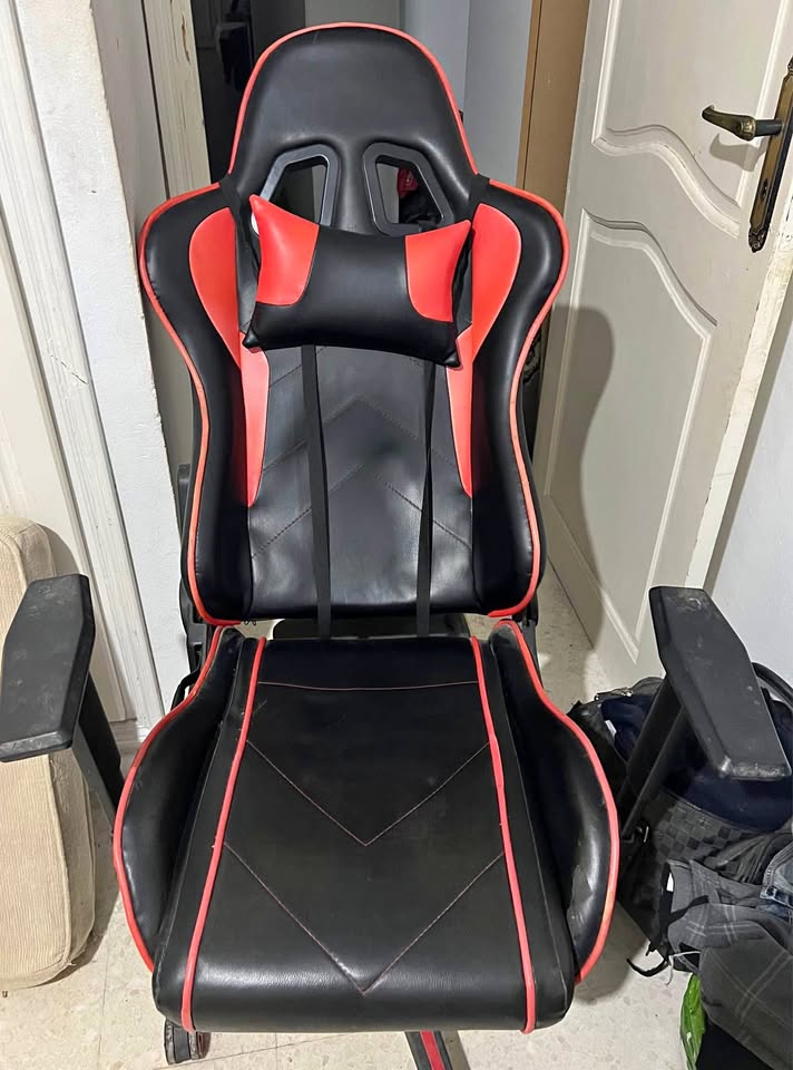 chaise-gaming-ergonomique-noir-rouge-tunis