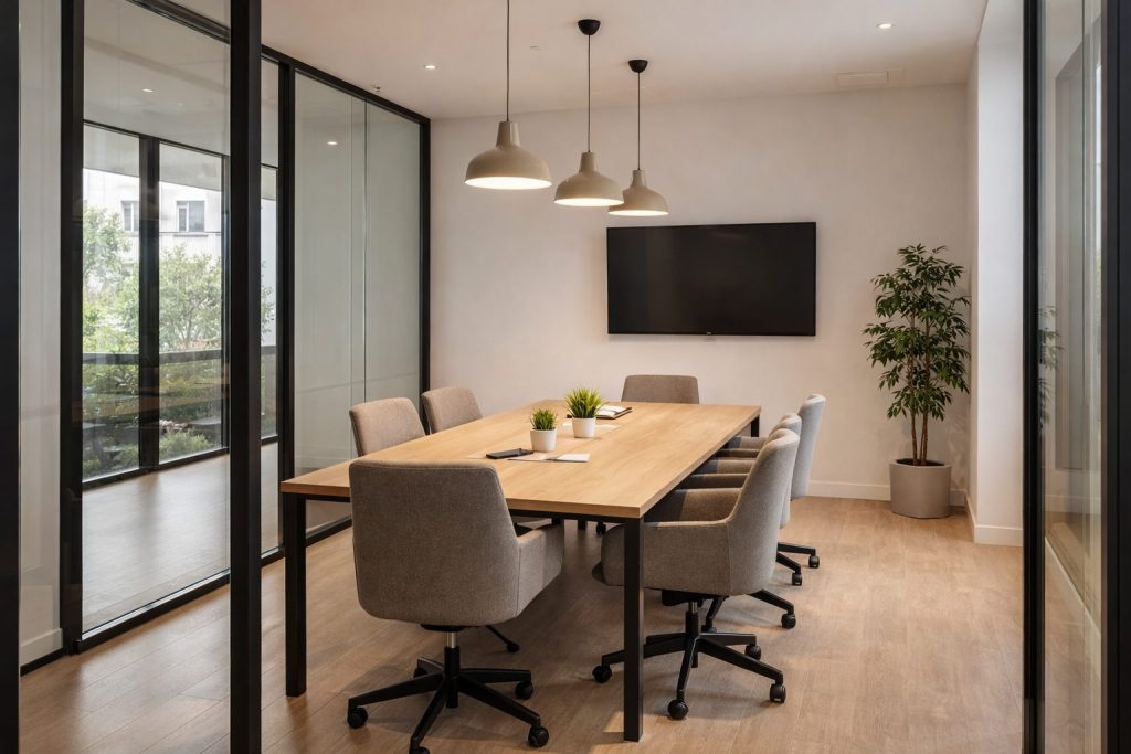 Salle de réunion en Tunisie dans un espace de travail moderne