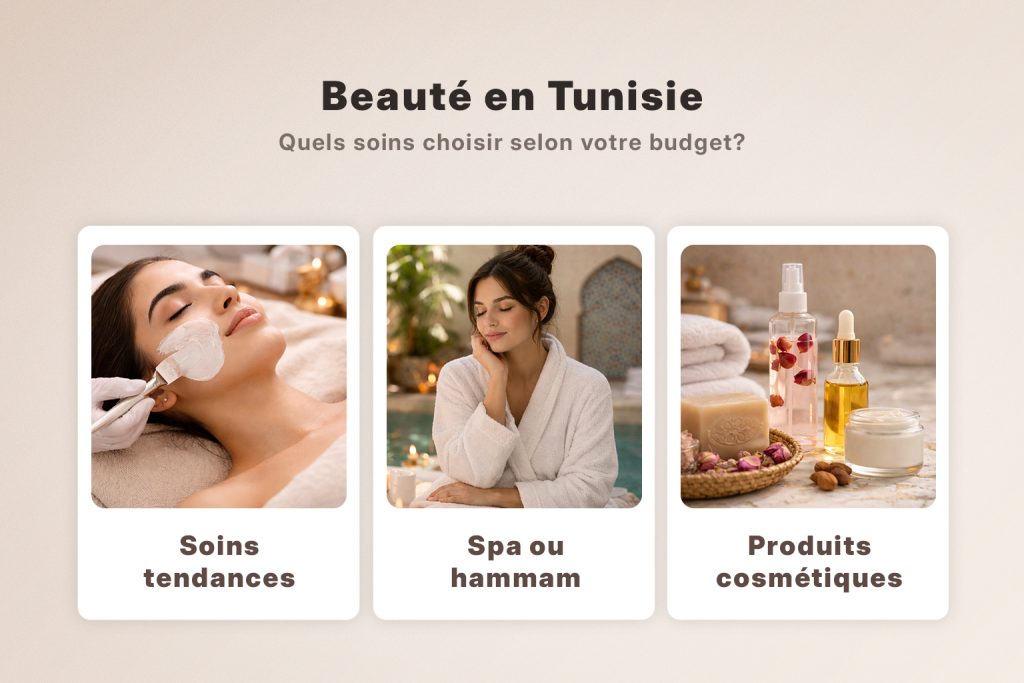 Guide beauté en Tunisie avec soins tendance, spa ou hammam et produits cosmétiques selon le budget