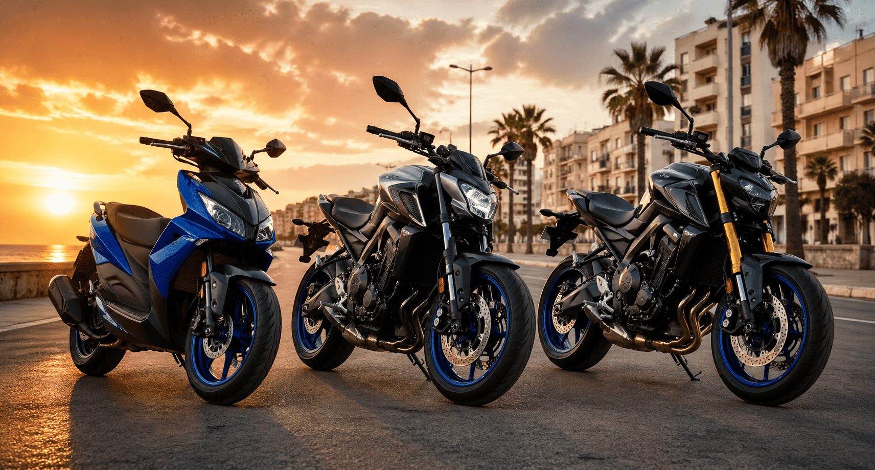 Comparatif Yamaha MT-07 MT-09 et Nitro en Tunisie