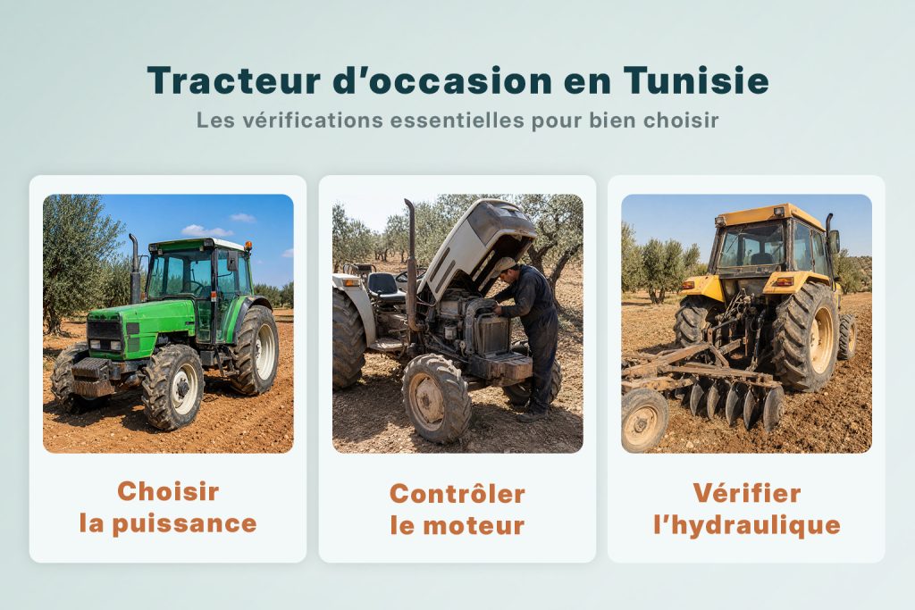 Guide pour choisir un tracteur d’occasion en Tunisie : puissance, moteur et hydraulique