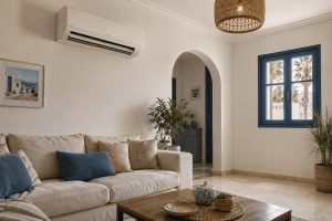Climatiseur split d’occasion installé dans un salon en Tunisie pour illustrer les prix 2026
