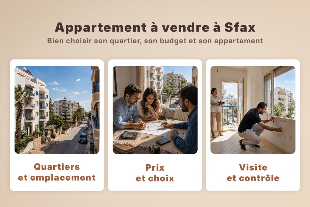 Guide pour acheter un appartement à Sfax avec quartiers, prix et vérifications avant achat