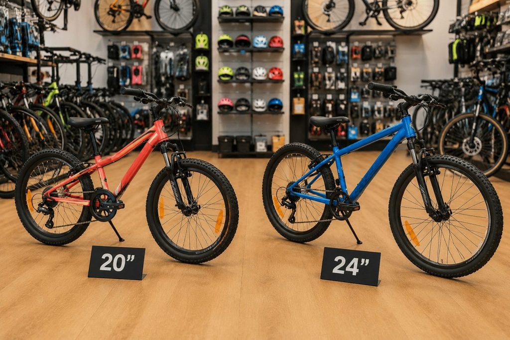 Comparatif entre un vélo enfant 20 pouces et 24 pouces en Tunisie