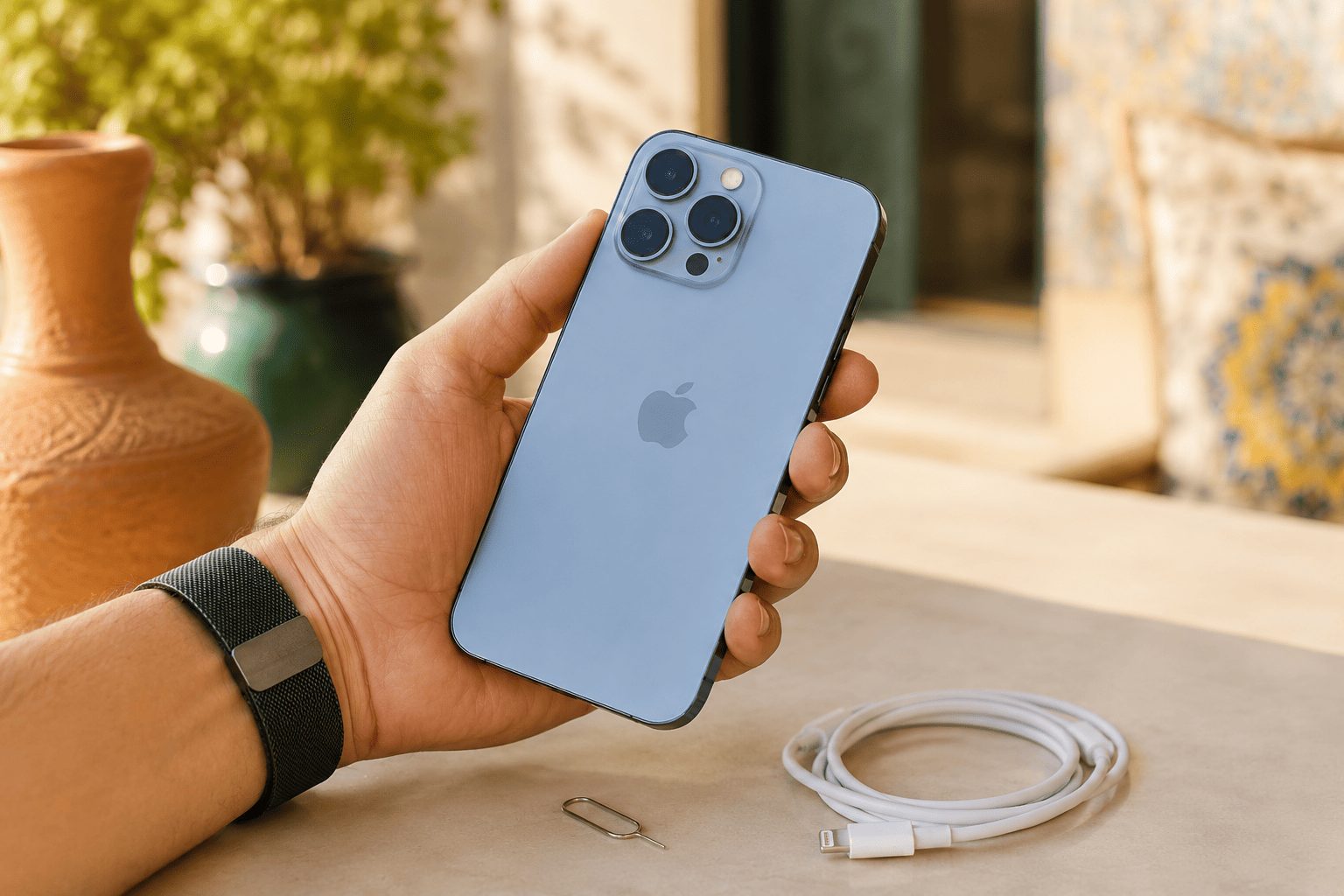 iPhone 13 Pro Max d’occasion en Tunisie présenté avant vérification et achat