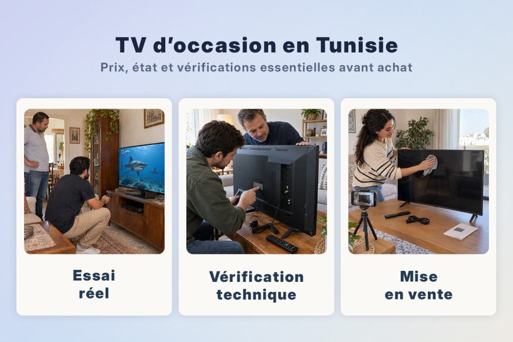 TV d’occasion en Tunisie : essai, vérification technique et mise en vente