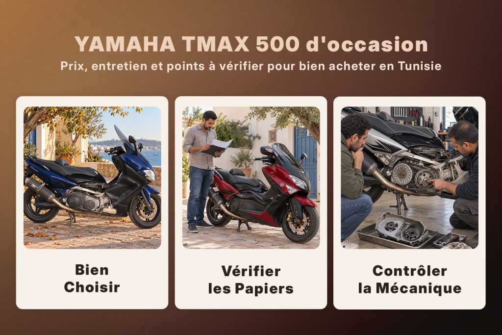 Yamaha TMAX 500 d’occasion en Tunisie avec points à vérifier avant achat