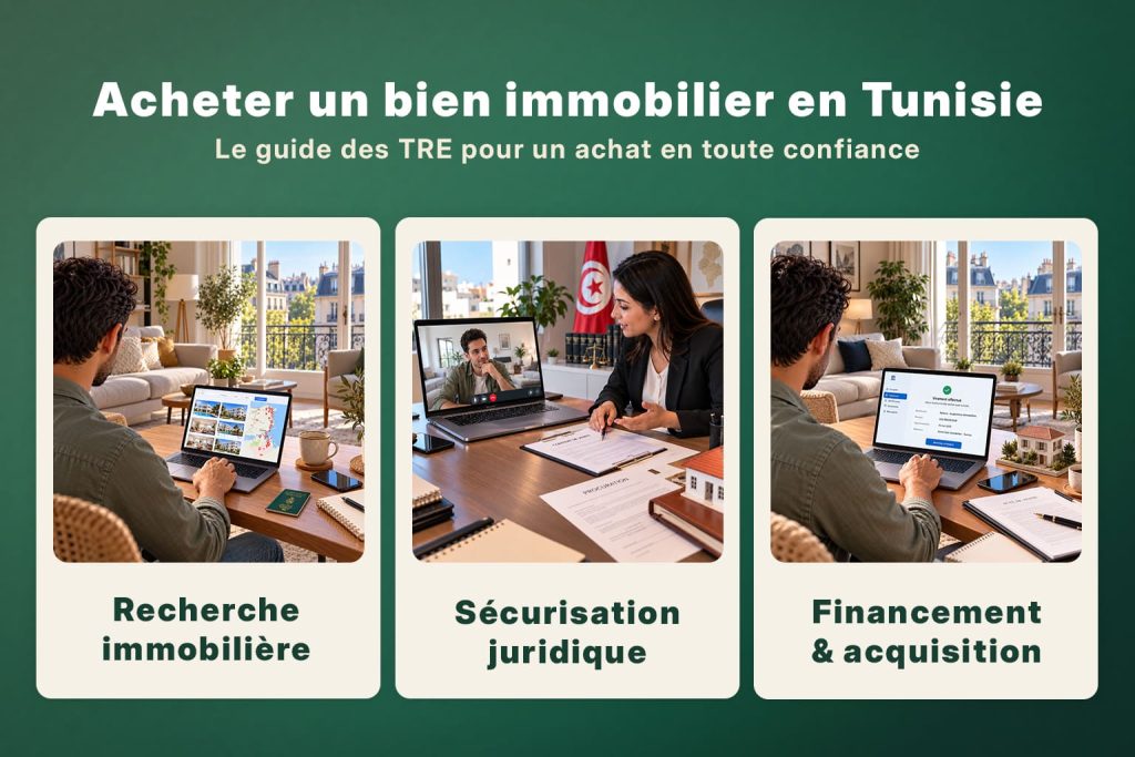 Achat immobilier en Tunisie depuis l'étranger : recherche, vérifications juridiques et financement