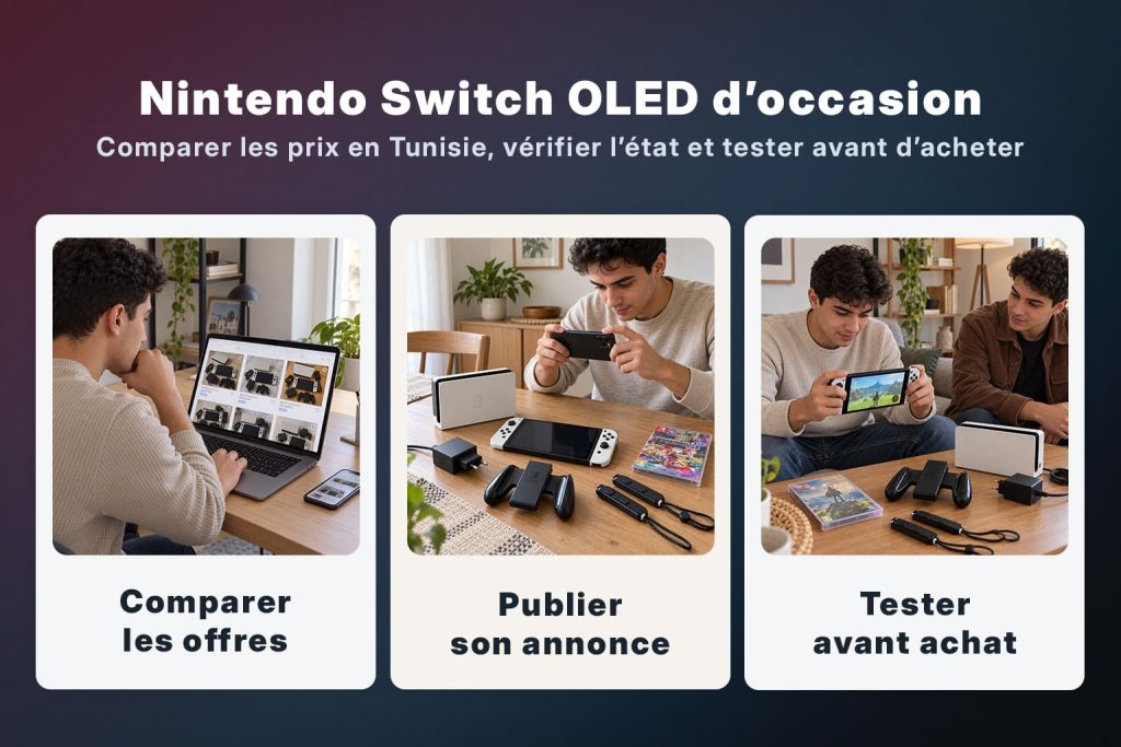 Comparer les offres, publier une annonce et tester une console avant achat