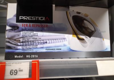 Fer à repasser Prestigia HG-2016 à vendre à Siliana