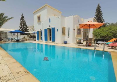 belle villa avec piscine privée en zone touristique djerba - réf v623