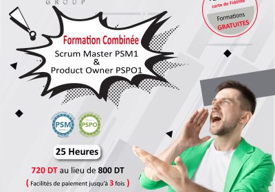 Formation combinée: Scrum Master "PSM1" et Product Owner "PSPO1"