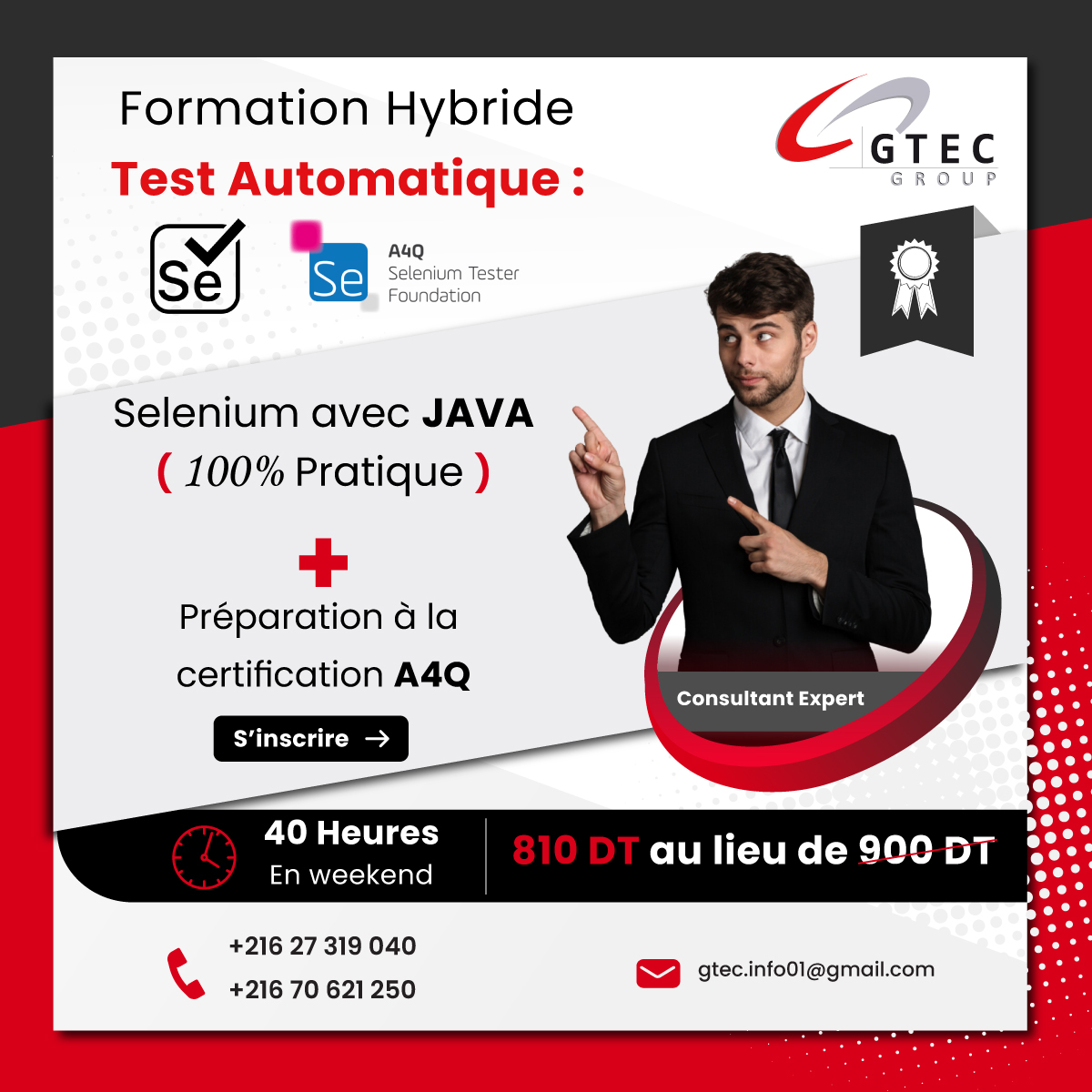 Formation Selenium Avec JAVA & Préparation à la certification A4Q