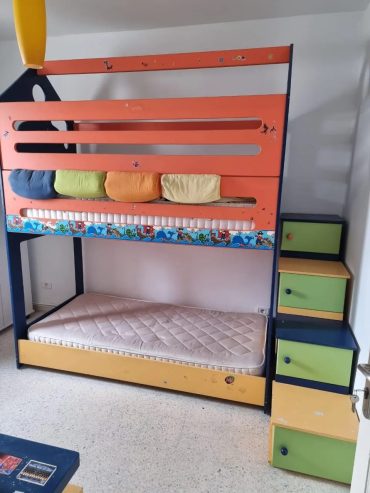 Chambre-a-coucher-pour-enfants-A-vendre-El-Menzah-1100-DT-Lits-superposes-1