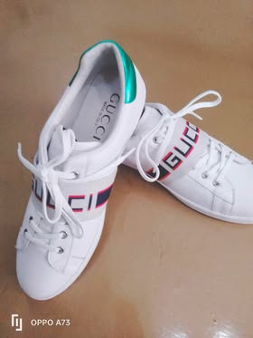 Baskets-Gucci-Ace-Stripe-Homme-Cuir-Blanc-Neuves-Pointure-44-250-DT-Tunis-8