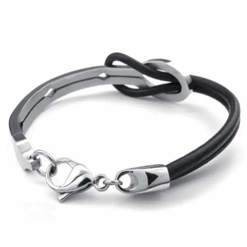 Bracelet-Cuir-Acier-Inoxydable-Homme-et-Femme-Ezzahra-35-DT-1