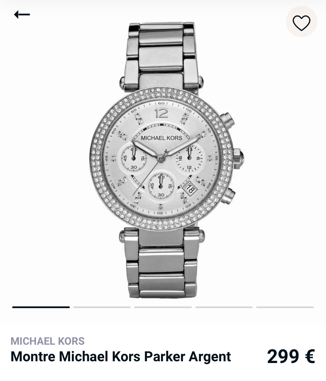 Montre Michael Kors Parker Argent