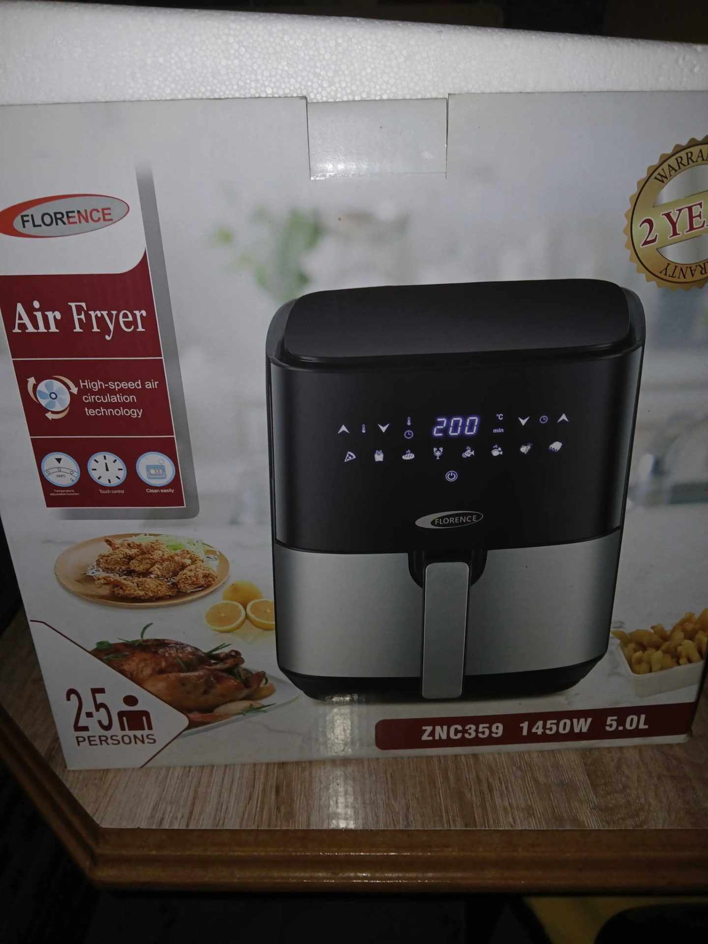 Air-Fryer-Florence-1450W-5L-neuf-a-vendre-Tunisie