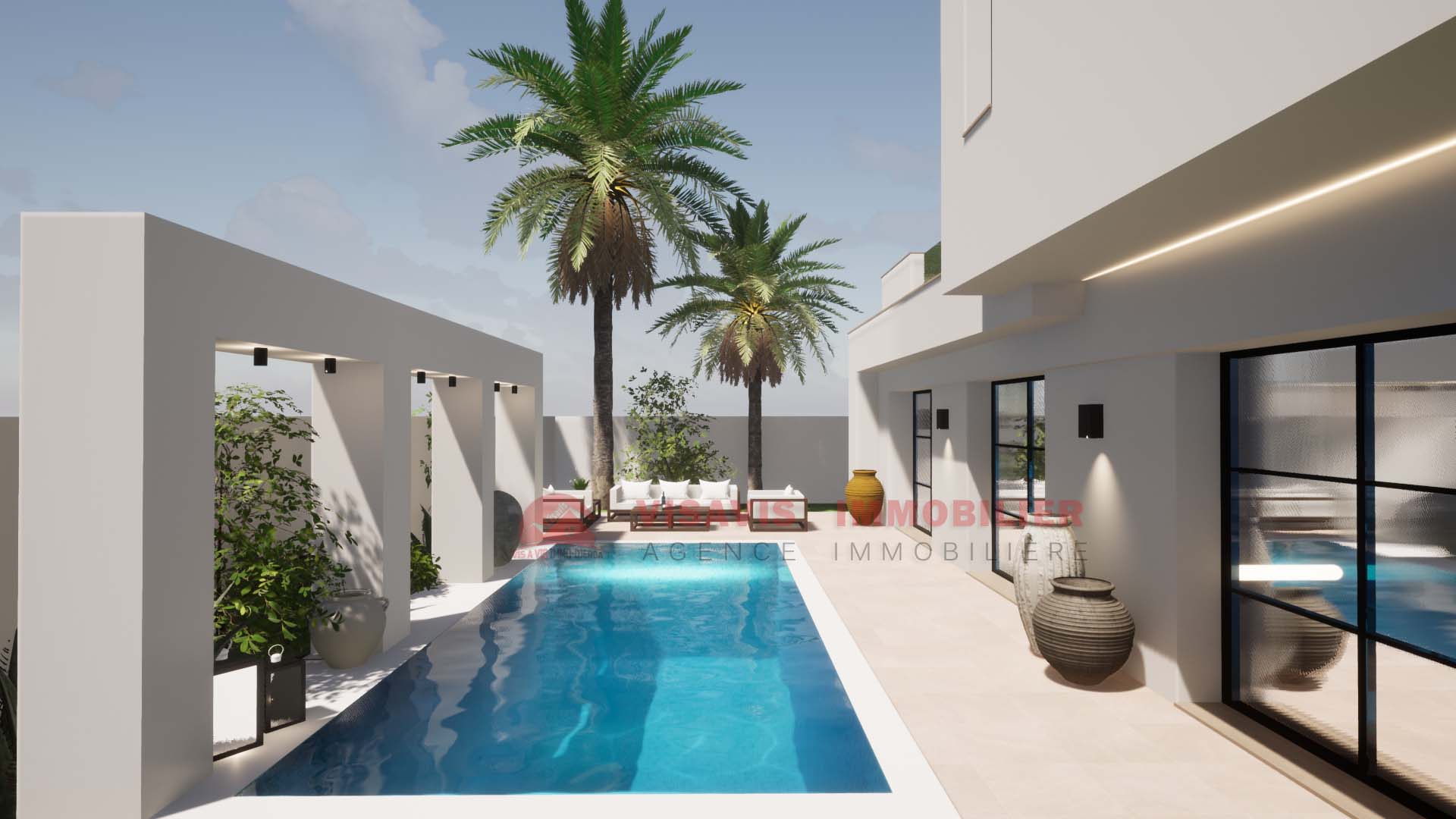 CONSTRUIRE UNE VILLA AVEC PISCINE À DJERBA EN TUNISIE ZU