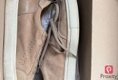 Sneakers Baletto en Cuir Beige