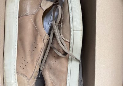 Sneakers Baletto en Cuir Beige