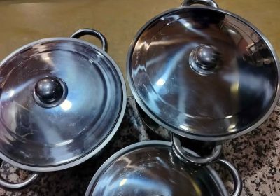 À Vendre : Lot de 3 Casseroles en Inox 18/10