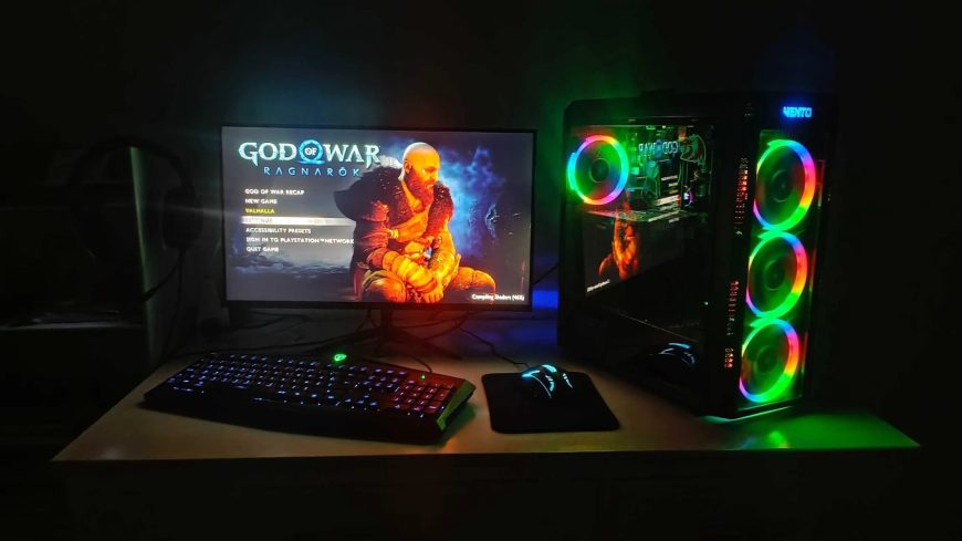 PC-gamer-avec-boitier-RGB-allume-en-mode-performance