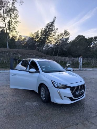 Vue-avant-de-la-Peugeot-208-2022-avec-signature-lumineuse-LED
