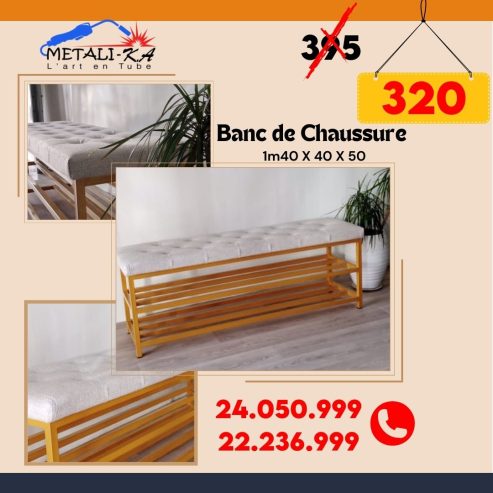 Banc de chaussures