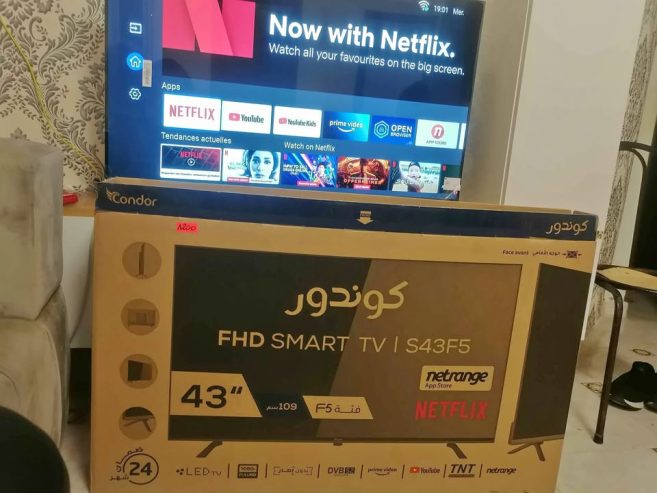 Smart-TV-Condor-43-pouces-neuve-sous-emballage-a-vendre-a-Tunis-prix-900-dinars