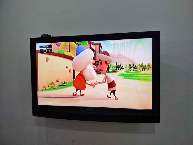Television-Sony-40-pouces-bon-etat-a-vendre-a-Tunis-lignes-horizontales-visibles