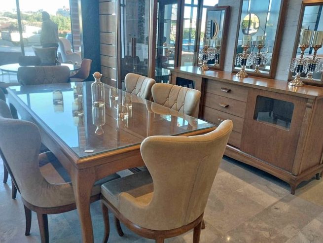 salle-a-manger-moderne-verre-bois-clair-6-chaises-tunisie