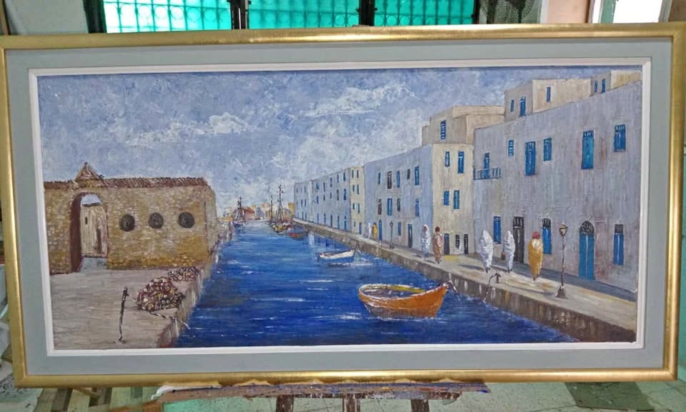tableau-la-goulette-peinture-huile-170×90-a-tunis