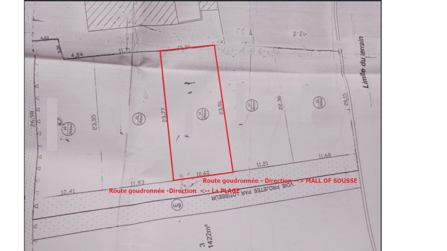 Terrain à vendre de 170m² Chatt mariem
