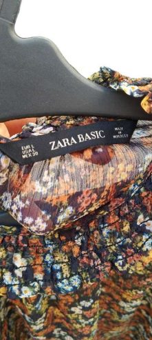 haut-femme-zara-basic-fleurie-neuve
