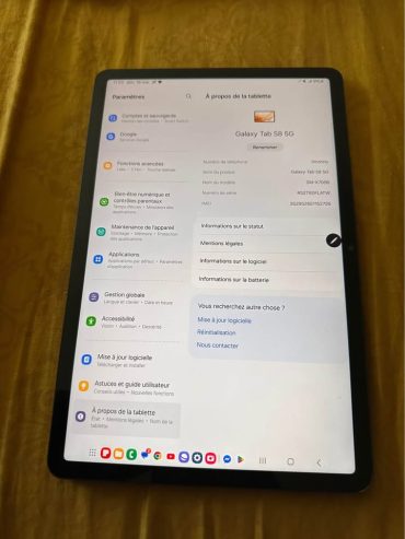 tab-s8-samsung-avec-chargeur