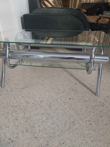 table-basse-rectangulaire-chrome-glass