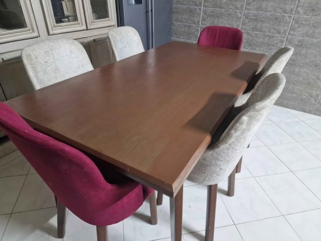table-bois-6-chaises-salle-manger