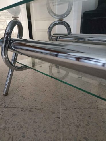table-salon-verre-metal-occasion-tunisie