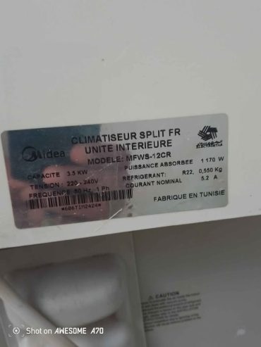 climatiseur-midea-12000-btu-occasion