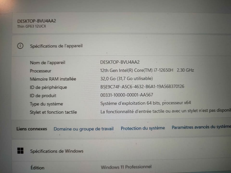 laptop-msi-gf63-thin-clavier-retroeclaire