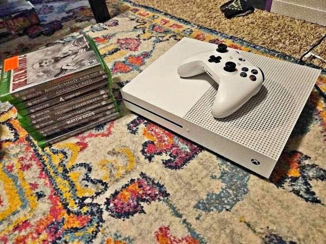 xbox-one-s-avec-manette-et-jeux