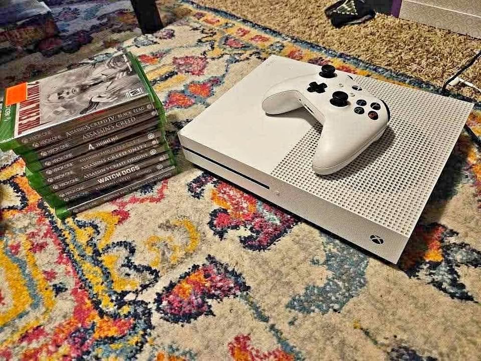 xbox-one-s-avec-manette-et-jeux
