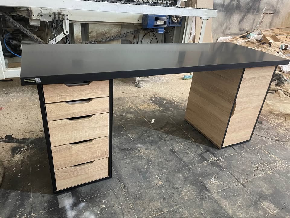 bureau-gamer-wood-black-avec-tiroirs-tunisie